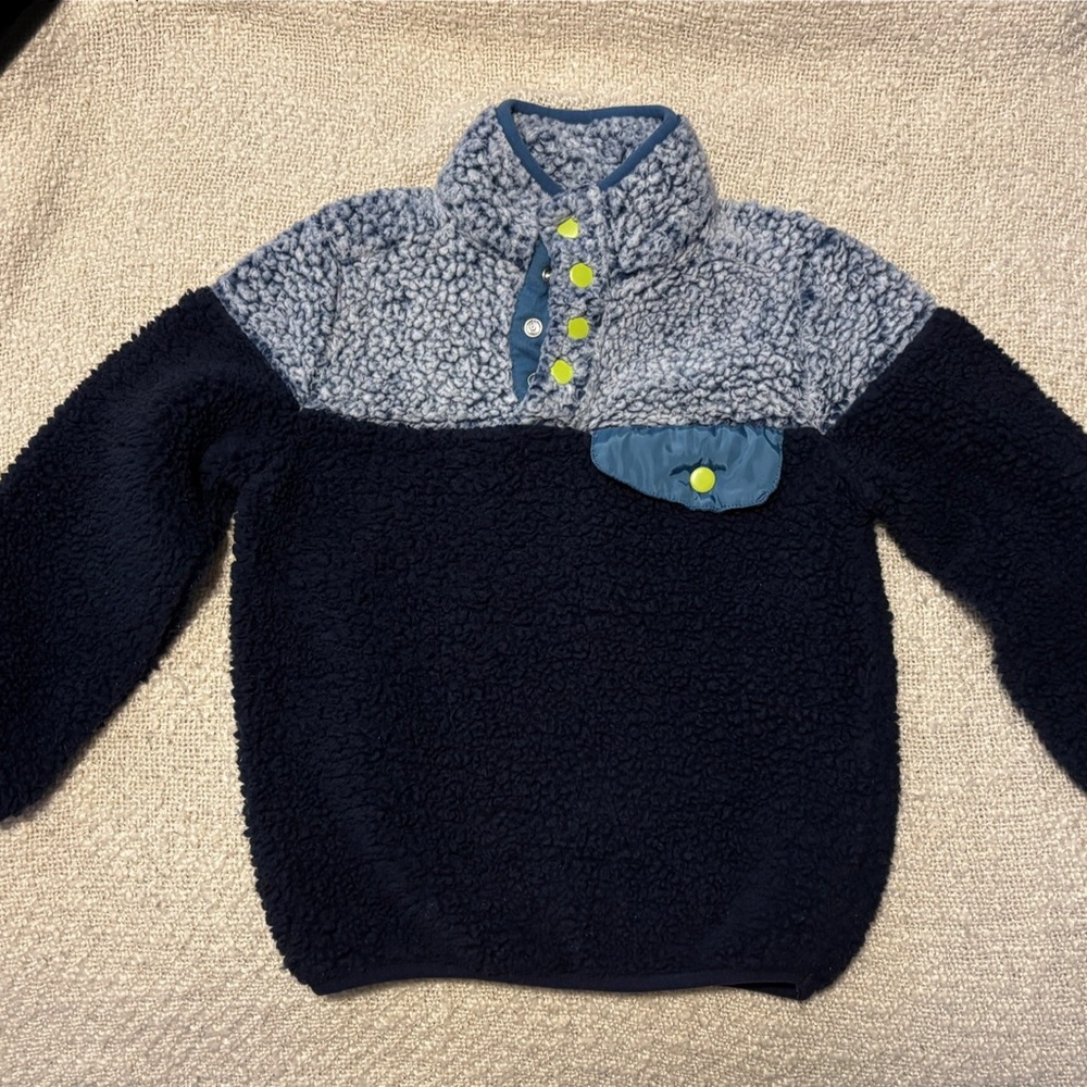 Andy & Evan Blue and Gray Fleece Pullover